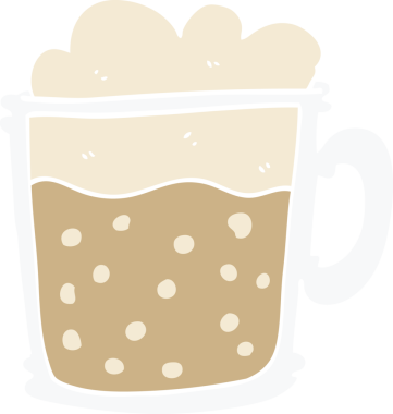 Bir insan tarafından çizilmiş köpüklü latte.