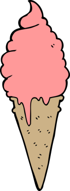 Bir insan tarafından çizilmiş karikatür dondurma.