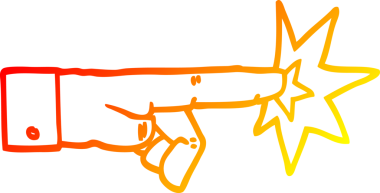 Bir insan tarafından çizilmiş bir çizgi filmin sıcak gradyan çizimi