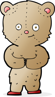 Bir insan tarafından çizilmiş oyuncak ayı.