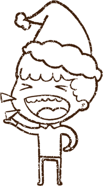 Bir insan tarafından çizilen Noel Şarkıcısı Kömür Çizimi