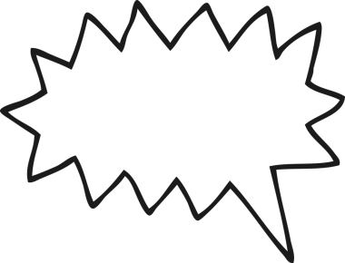 Bir insan tarafından çizilmiş serbest çizilmiş siyah beyaz çizgi film basit bir baloncuk karalama