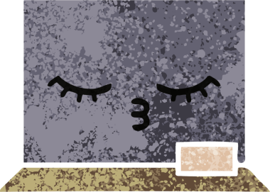 Bir insan tarafından çizilmiş bir yazı tahtasının retro çizim tarzı karikatürü