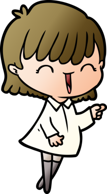 Bir insan tarafından çizilmiş karikatür kadın.