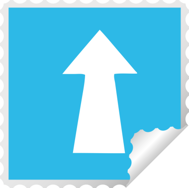 Bir insan tarafından çizilmiş kare soyulmuş tuhaf çizgi film oku.