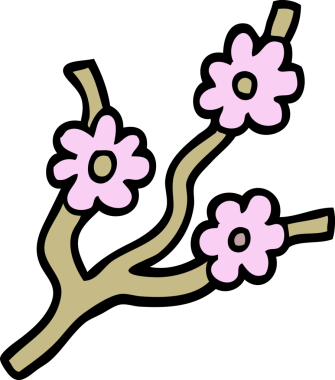 İnsan eliyle çizilmiş karalama tarzı karikatür dalları.