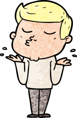 Bir insan tarafından çizilmiş karikatür mankeni adam.