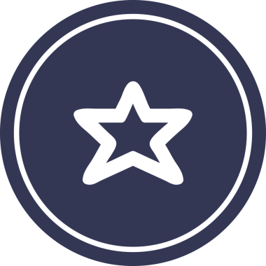 bir insan tarafından çizilmiş dairesel yıldız sembolü