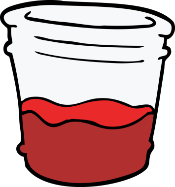 Bir insan tarafından çizilmiş karalama bardağı.