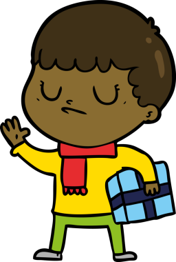 Bir insan tarafından çizilmiş huysuz çocuk çizgi filmi.