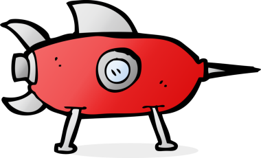 bir insan tarafından çizilmiş uzay roketi