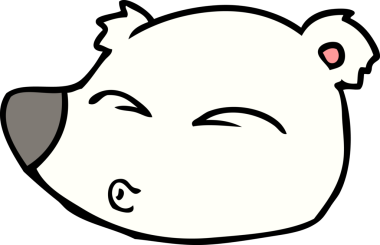 Bir insan tarafından çizilmiş kutup ayısı karikatürü