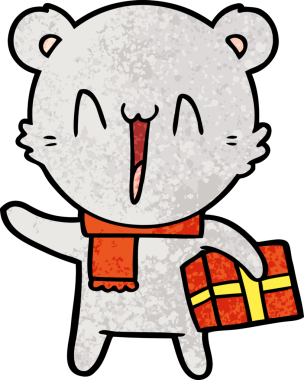 Bir insan tarafından çizilmiş ayı karikatürü çizicisi