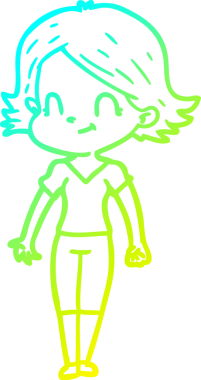 Bir insan tarafından çizilmiş soğuk gradyan çizgi çizimi.