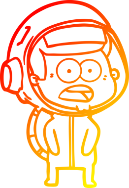 Bir insan tarafından çizilmiş bir çizgi film çizimi, astronotu şaşırttı.