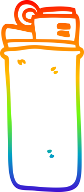 gökkuşağı gradyan çizgi çizimi bir insan tarafından çizilmiş tek kullanımlık bir çakmak