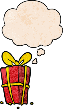 bir insan tarafından çizilmiş grunge doku biçiminde düşünce baloncuğu olan çizgi film xmas