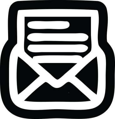 bir insan tarafından çizilmiş zarf harf simgesi