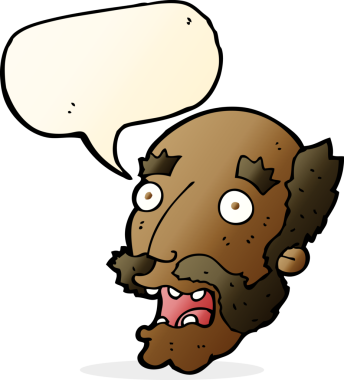 Bir insan tarafından çizilen konuşma baloncuğuyla yaşlı bir adamı şok etti.