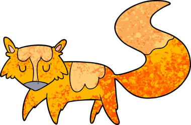 bir insan tarafından çizilmiş tilki çizgi filmi