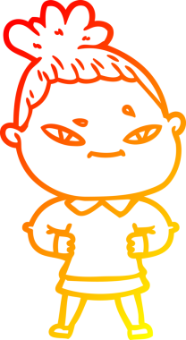 Bir insan tarafından çizilmiş bir karikatür kadın çizimi