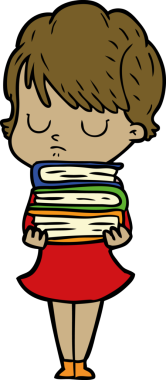 Bir insan tarafından çizilmiş karikatür kadın.