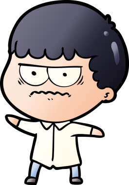 Bir insan tarafından çizilmiş rahatsız bir adam.