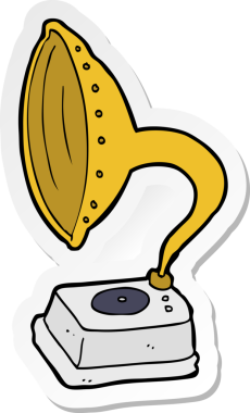 Bir insan tarafından çizilmiş bir karikatür çıkartması.