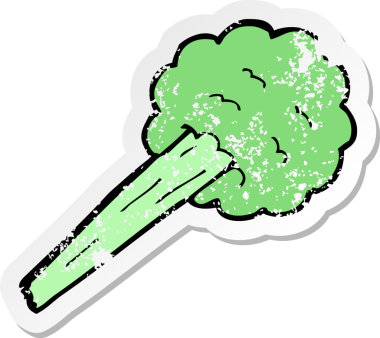 Bir insan tarafından çizilen gaz patlamasının gerilemiş retro çıkartması.