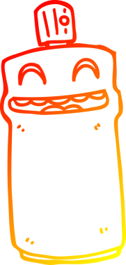 Bir insan tarafından çizilen çizgi film spreyinin sıcak çizgi çizimi