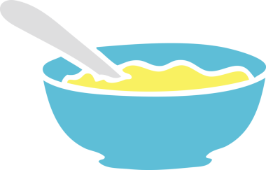 Bir insan tarafından çizilmiş garip bir çorba kasesi.