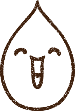 Bir insan tarafından çizilen Mutlu Yağmur Damlası Kömürü