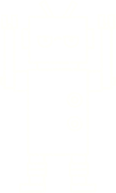 Bir insan tarafından çizilen robot tebeşiri.