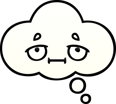 Bir insan tarafından çizilen düşünce baloncuğunun gölgeli çizimi