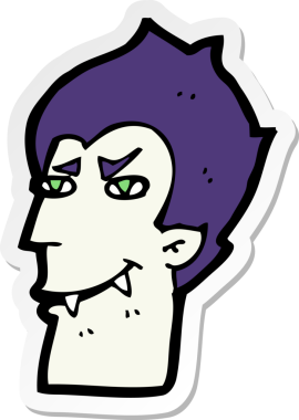 Bir insan tarafından çizilmiş vampir suratının çıkartması.