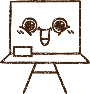 Bir insan tarafından çizilmiş karatahta kömürü