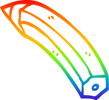 gökkuşağı gradyan çizgi çizimi bir insan tarafından çizilmiş renkli kalem