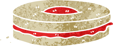 Bir insan tarafından çizilmiş reçel bisküvisi.