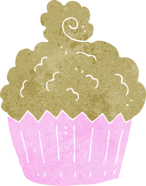 Bir insan tarafından çizilmiş bir kek.