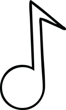 Bir insan tarafından çizilmiş bir notanın çizgi çizimi