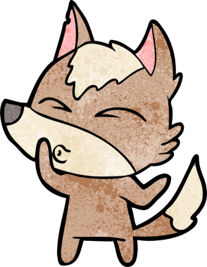 Bir insan tarafından çizilmiş bir kurt düdüğü.