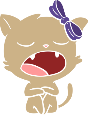 Bir insan tarafından çizilmiş düz renkli çizgi film.