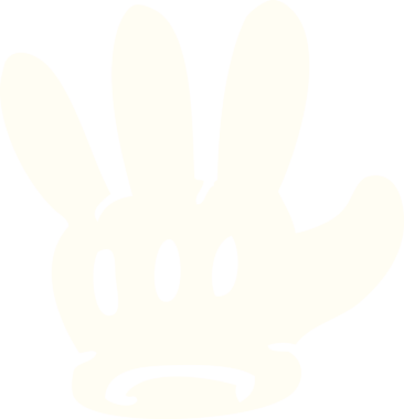 Bir insan tarafından çizilmiş geleneksel karikatür eldiveni.