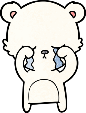 Bir insan tarafından çizilmiş kutup ayısı karikatürü