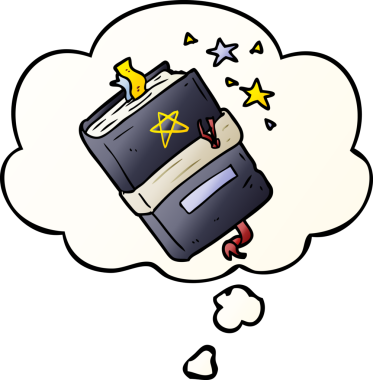 Düşünce baloncuğu olan, bir insan tarafından çizilmiş çizgi roman.