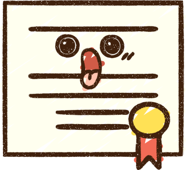 Bir insan tarafından çizilmiş Sertifika Tebeşiri