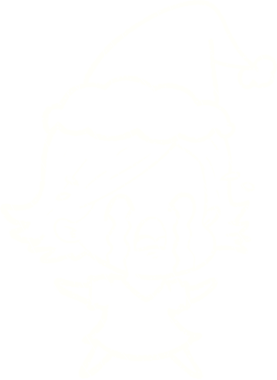 Bir insan tarafından çizilen Noel Kadın Tebeşiri