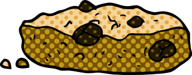 Bir insan tarafından çizilmiş karikatür karalamalı çikolatalı kurabiye.