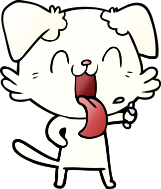 Bir insan tarafından çizilmiş nefes nefese bir köpek.