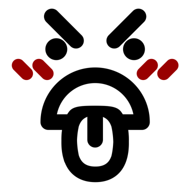 Bir insan tarafından çizilmiş iğrenç bir yüz simgesi.